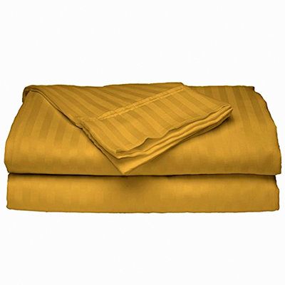 Luxury Stripe Sateen Microfiber Sheet Set - Soft 3-Piece Deep Pocket Bed Sheets - Premium Quality Bedding Set