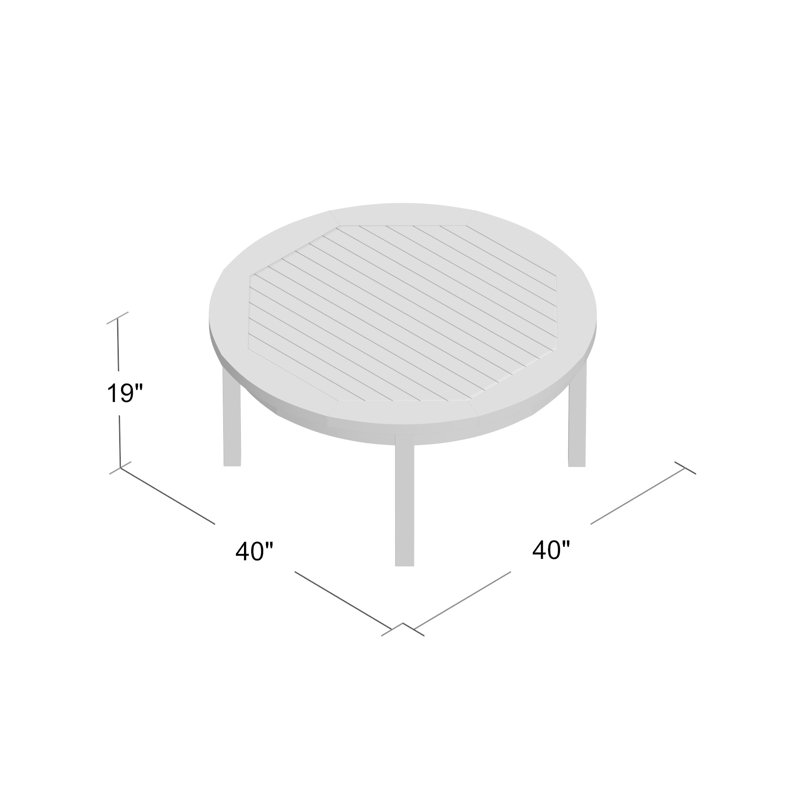 Marina Natural Teak Wood Outdoor Round Coffee Table