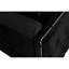 Chaise en velours noir 34 po avec 1 coussin Bayberry