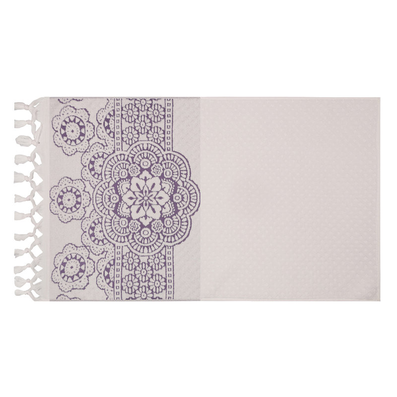Ensemble de serviettes luxueuses, écru et mauve, 19,7 po x 35,4 po | 100% coton, 19,4 oz / y² | Ultra-absorbant, doux et durable | Parfait pour le spa, la salle de bain et la maison, design élégant