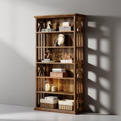 Storage Cabinet,Farmhouse Style Display Shelves,Spacious Bookshelf