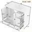 Meuble-lavabo de salle de bain avec lavabo, 4 tiroirs et support de rangement latéral-1442584151