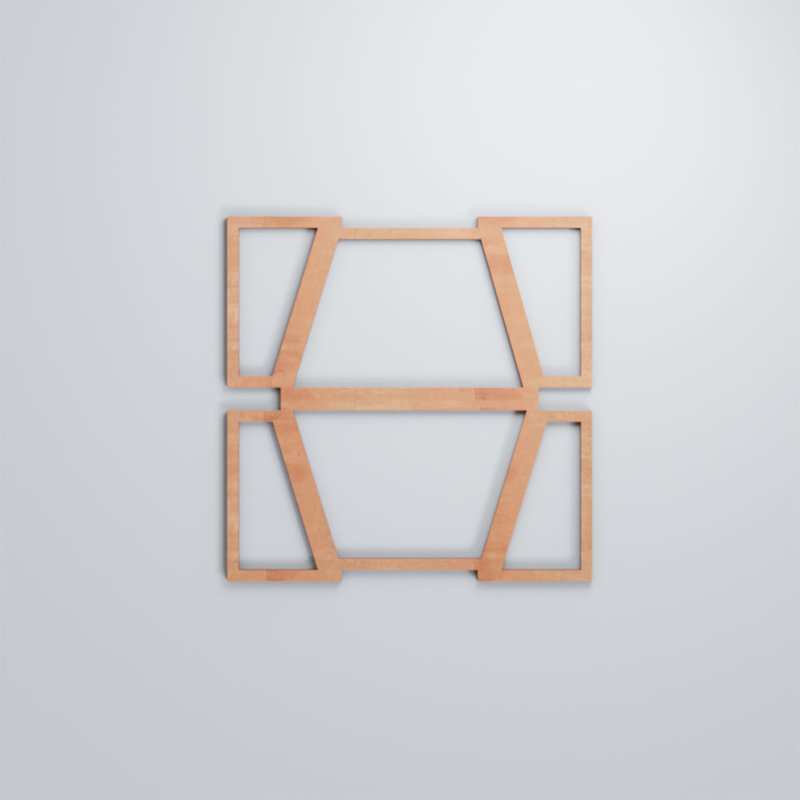 Panneaux muraux en bois Greeley, Cerise, H 11 3/8 po x l 11 3/8 po x P 1/4 po