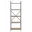 5-Tier Industrial-Style Bookcase With Antique Oak And Sandy Grey Finish, Ample Storage For Books And Decor, Sturdy Metal Frame-6323189-6323190