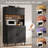 71'' Tall Wine Bar Cabinet With Storage Hutch, Coffee Bar Cabinets With Table Power Outlet & RGB Lights, Wine Cabinet With Wine Glass Holder & Wine Rack-1709662536