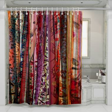 Floral Single Shower Curtain Bungalow Rose Size: 90 x 70