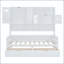Lit de jour simple en bois avec 2 tiroirs et armoire et tablette tout-en-un-844804109