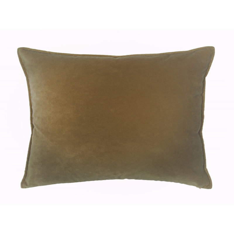 Franklin Washable Velvet Square Pillow Cover & Insert , Java, 26"H x 35"W