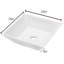 16X16 Inch White Ceramic Square Vessel Bathroom Sink