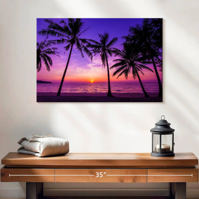 Gillard, mauve, rose, coucher de soleil, H 16 po x l 24 po