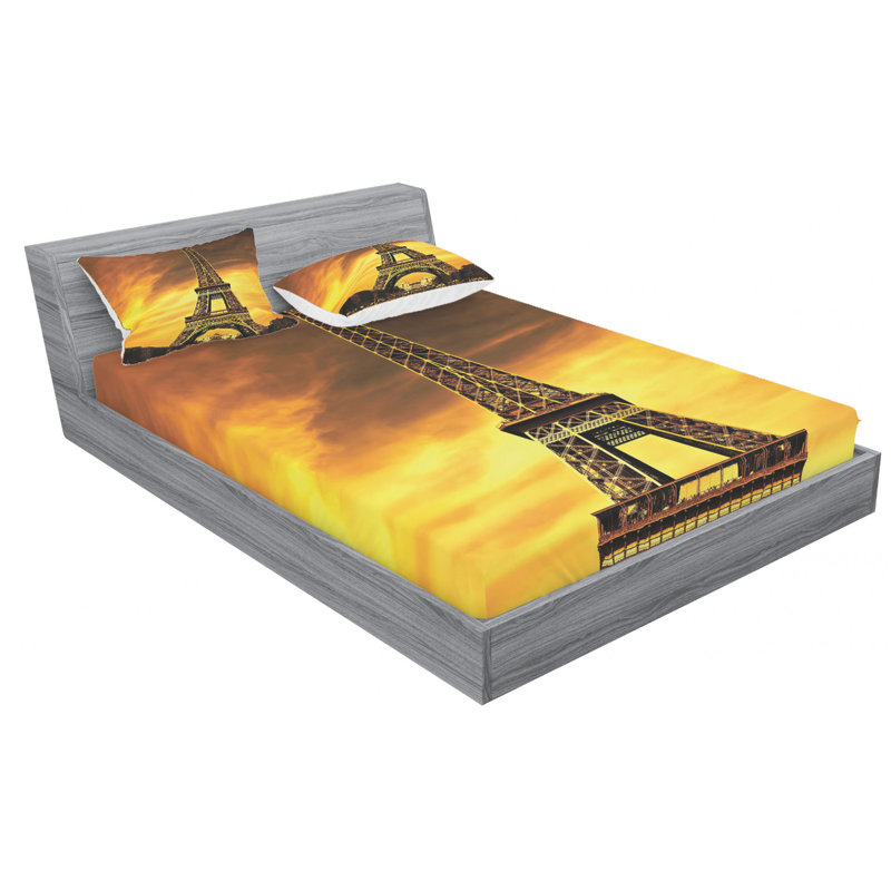 Microfiber Sheet Set, Queen Sheet Set with Fitted Sheet