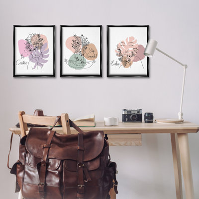  Ensemble de 3 toiles flottantes Creative Inspirational phrases par Chen Alyesh