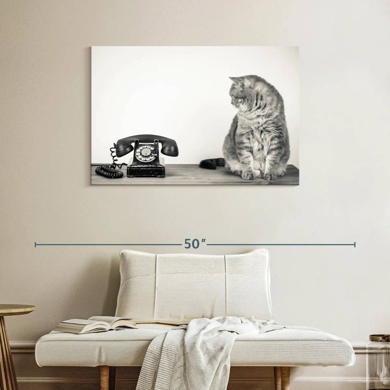 Chat rétro Brampt, H 26 po x l 39 po
