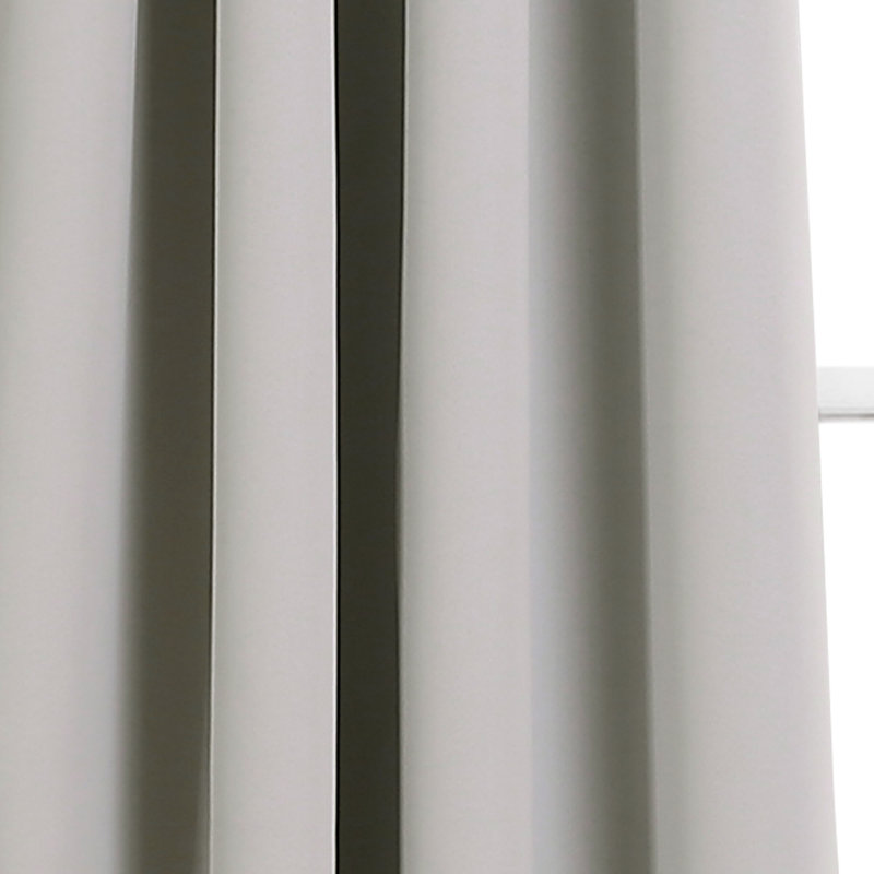 Insulated Blackout Curtain Pair, 52"W x 95"L, Light Gray