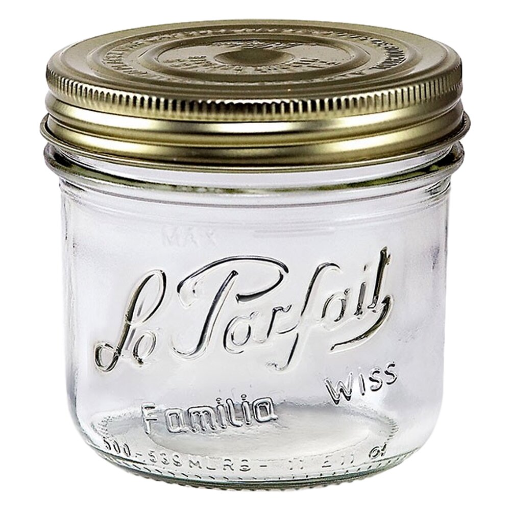 Le Parfait - Bulk Storage Glass Jar Screw Top with Gold Metal 2