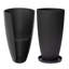 Ensemble de 2 pots à fleurs hauts et ronds-878031990-878031881