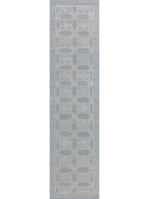 Christina Geometric Area Rug in Ivory/Platinum