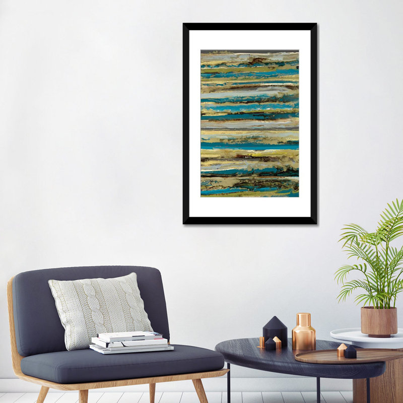 « lines », reproduction d’art sur toile, Papier d'art encadré noir, H 32 po x l 24 po x P 1 po