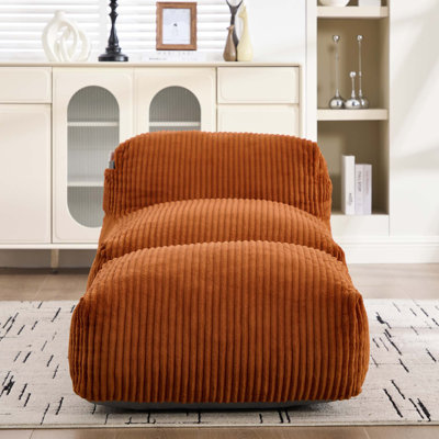 Fauteuil à billes avec repose-pieds en mousse à mémoire de forme