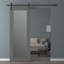 Avon 207 Solid Manufactured Wood and Glass Panelled Barn Door with Installation Hardware Kit-97136575-97136576