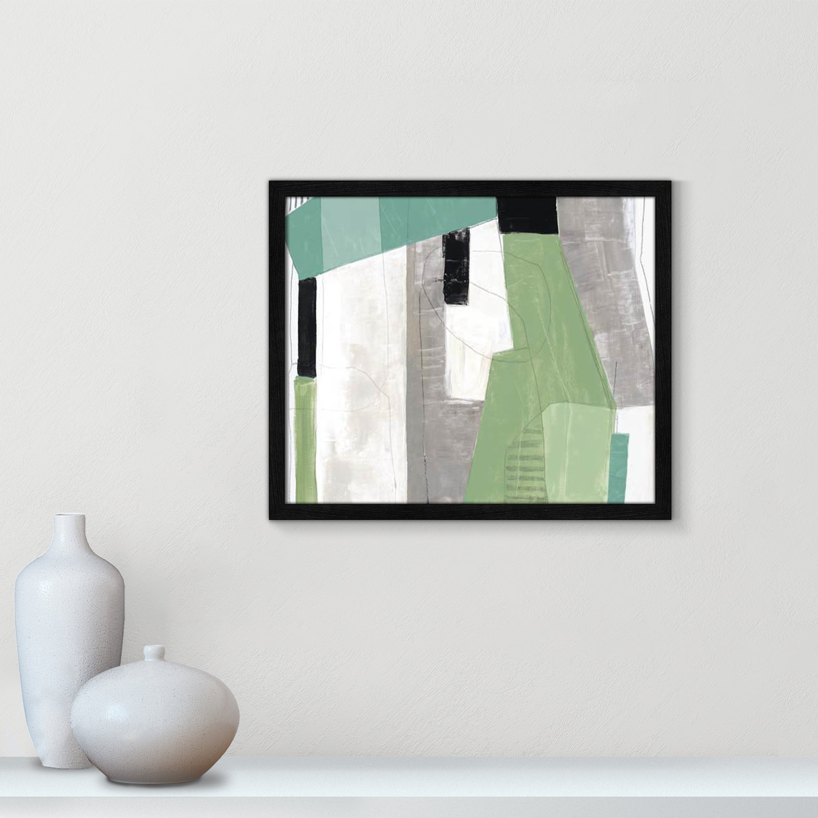 Evergreen Essence Print, Black Slim Frame - Fine Art Paper Print, No Mat, 16" H x 19" W x 0.75" D