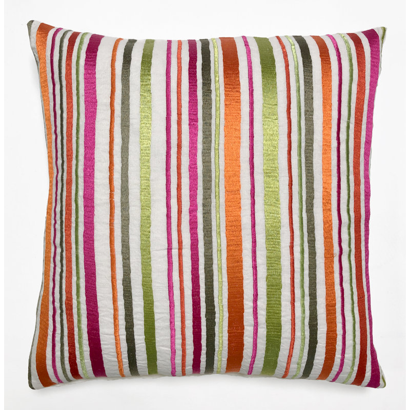 Striped Linen Throw Pillow
