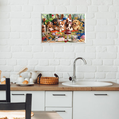 «Puppies In A Basket», plaque murale par Image World