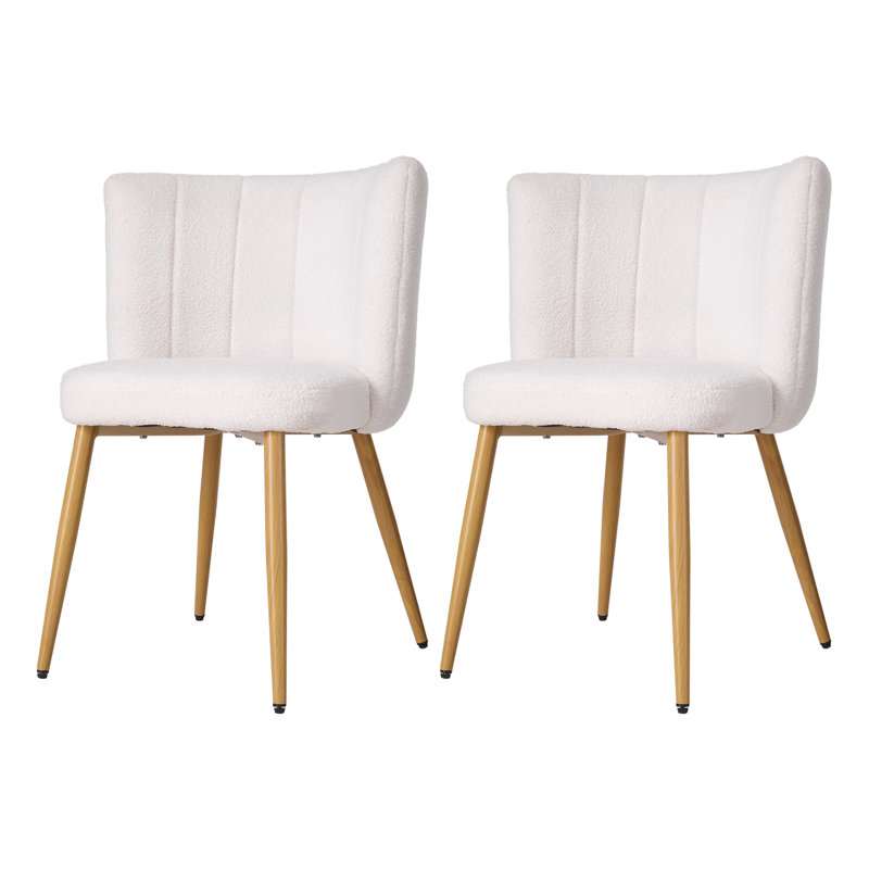 48cm H Upholstered Wing Back Accent in White