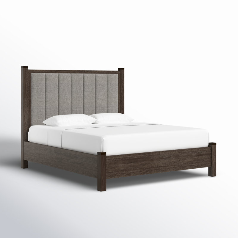 Miramar Tufted Upholstered Low Profile Standard Bed, Queen