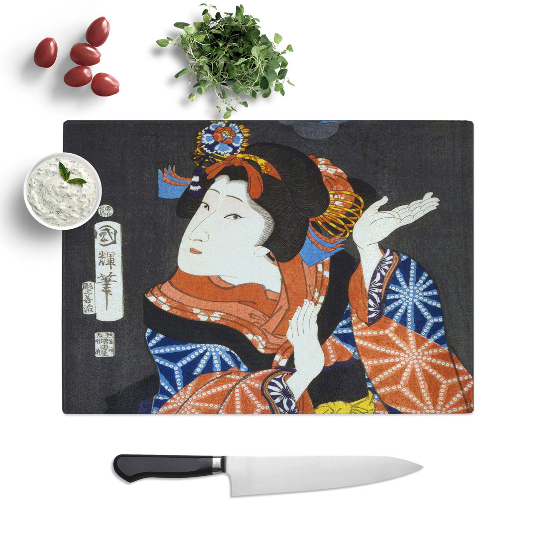 Tempered Glass Yaoya Oshichi by Utagawa Kuniteru Chopping Board