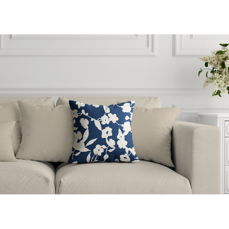 Housse et insert de coussin extérieur d'extérieur, Denim, 19 po x l 19 po