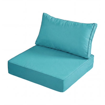 24 x 24 Waterproof Outdoor Deep Seat Cushion for Patio Furniture Replacement, Low Back