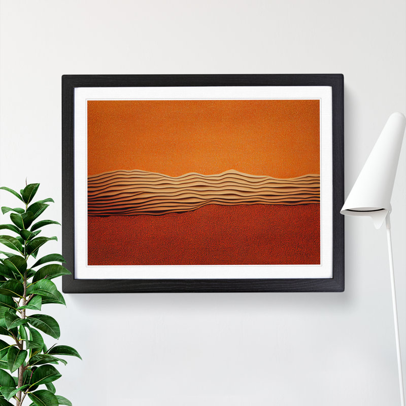 Boundless Modern Abstract - Single Picture Frame Print, Black Framed, 46cm H x 64cm W x 2cm D