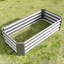Jardinière surélevée en métal argenté de 421 pieds carrés pour légumes, fleurs et herbes aromatiques - Stable et durable pour la culture d'herbes aromatiques et de fleurs.