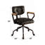 Chaise de bureau rétro avec dossier rembourré-1982691461
