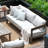 Harmonti Patio 5 Person Aluminum Conversation Set With Ottomans And Cushions-324994651
