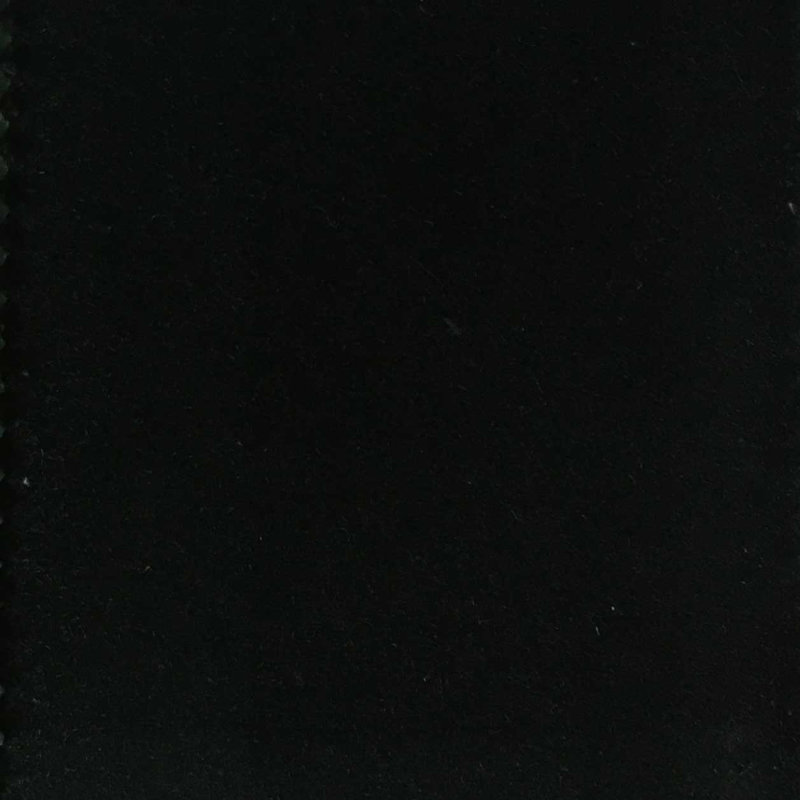 Bowie-Regal Cotton Plain Velvet Upholstery Fabric, Black