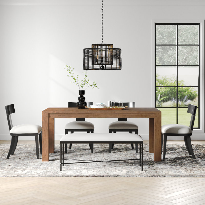 Shae Fixed Top Dining Table - Sleek & Timeless Design