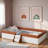Upholstered Daybed Frame With Fence And Stairs-947323825