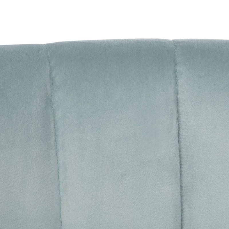 Velveteen Velvet Side Chair, Light Blue