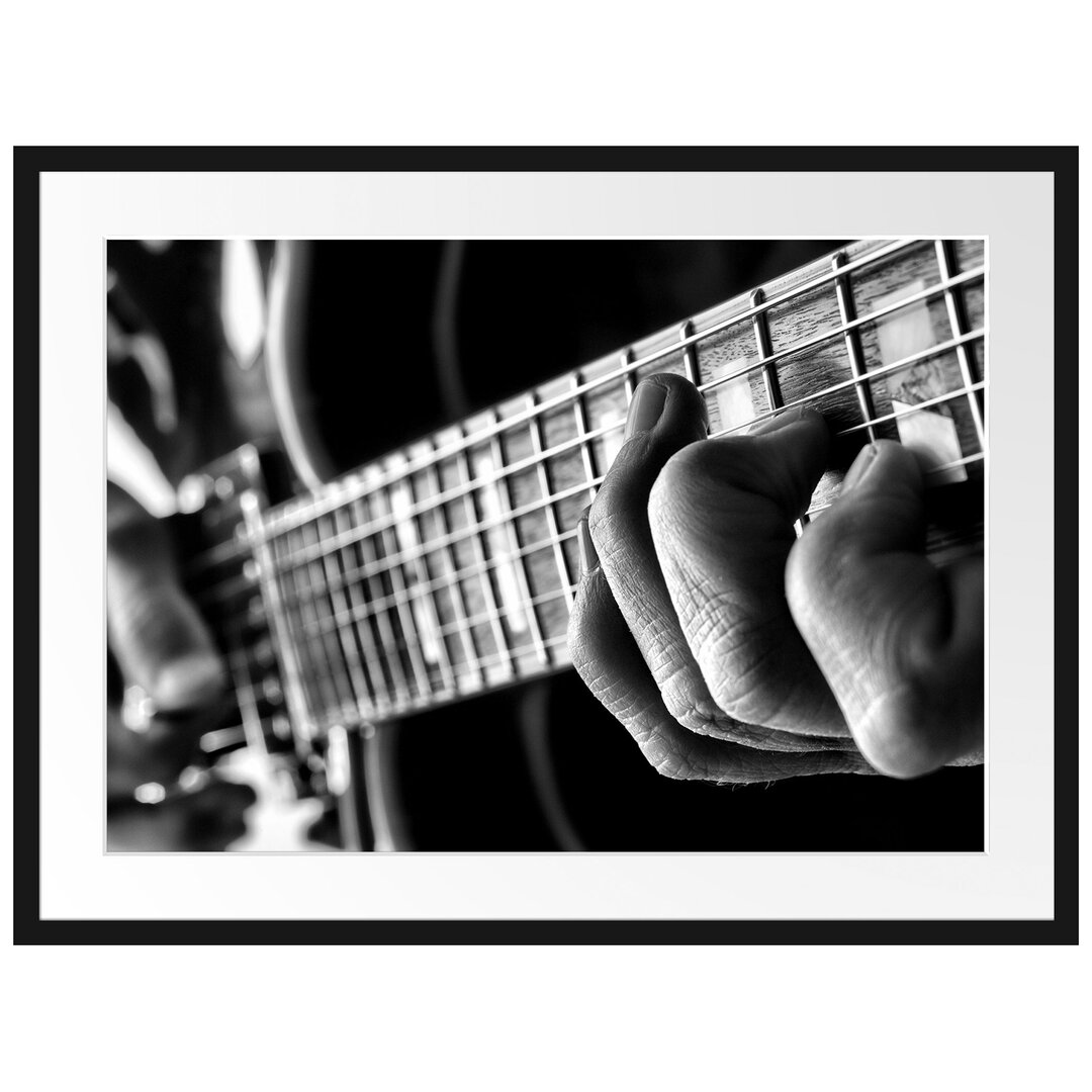 Gerahmtes Poster Gitarre Spielen