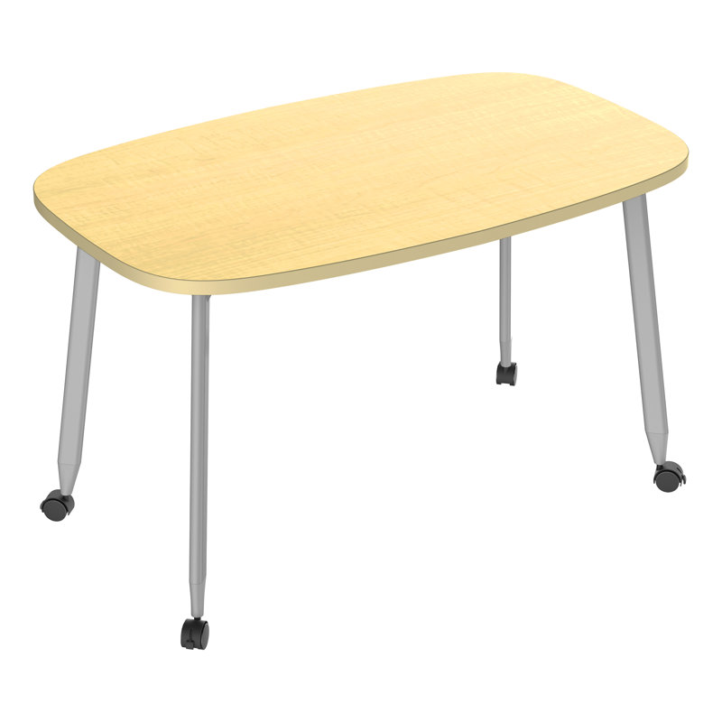 Table rectangulaire mobile et mobile - Espace de travail créatif polyvalent, Tanné