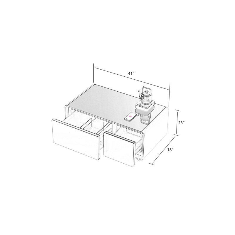 Tamecka Glass Top Coffee Table