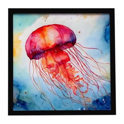Jellyfish Framed Metal Print