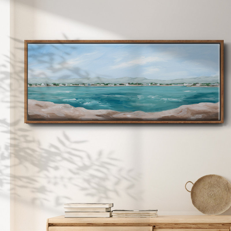 Turquoise Isle III - toile encadrée, H 24 po x l 60 po