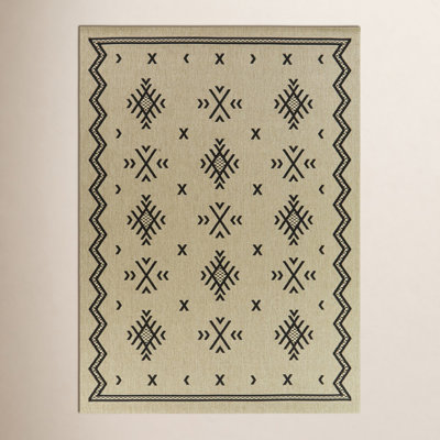 Madelyn Beige/Black Indoor/Outdoor Rug