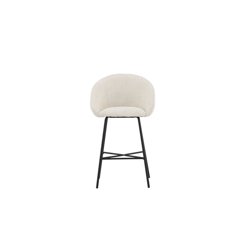 Terrest Upholstered Counter Stool with Metal Frame