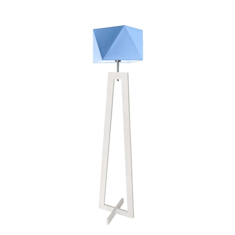 Ayaab 152cm Traditional Floor Lamp, Blue, White