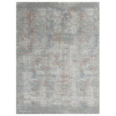 A Abstract Area Rug in Grey