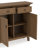 Redmond 36"W Solid Wood Transitional Entryway Storage Cabinet with Drawers and Antique Brass Hardware